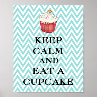 Keep Calm Cupcake Poster