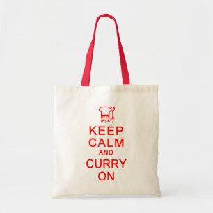 KEEP CALM & CURRY ON bag - choose style