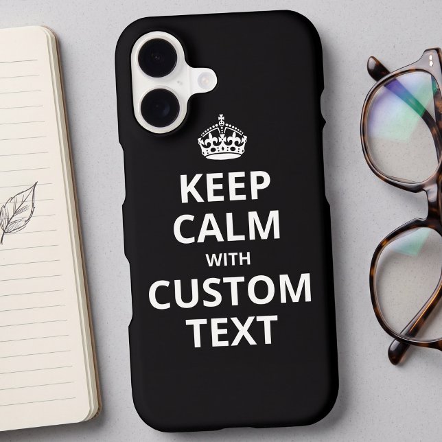 Keep Calm Custom Quote Template iPhone Case (Creator Uploaded)