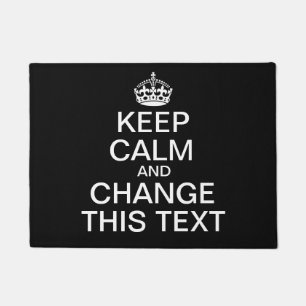 Keep Calm Custom Text Doormat