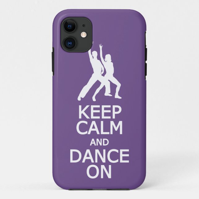Keep Calm & Dance On custom colour iPhone case (Back)