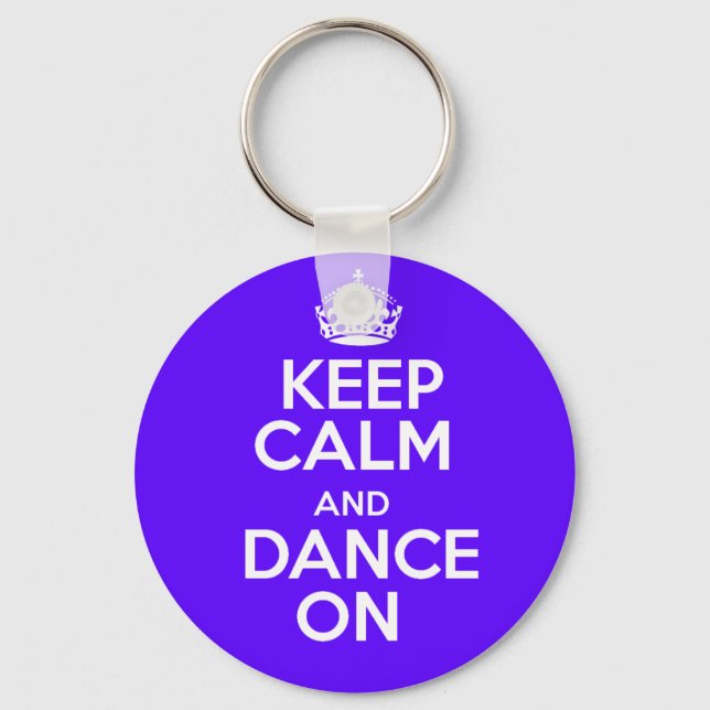 Keep calm & dance on key ring (Front)