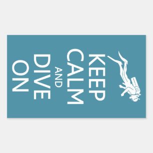 Keep Calm & Dive On custom color stickers