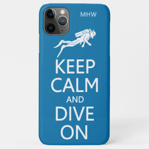 Keep Calm & Dive On custom monogram cases