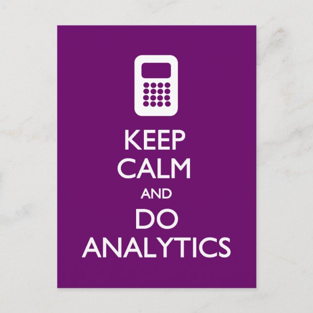 Keep Calm Do Analytics postcard (Front)