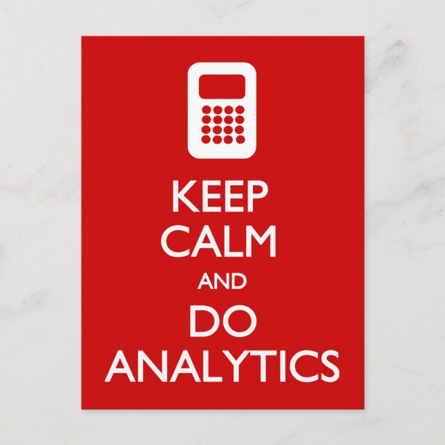 Keep Calm Do Analytics postcard (Front)