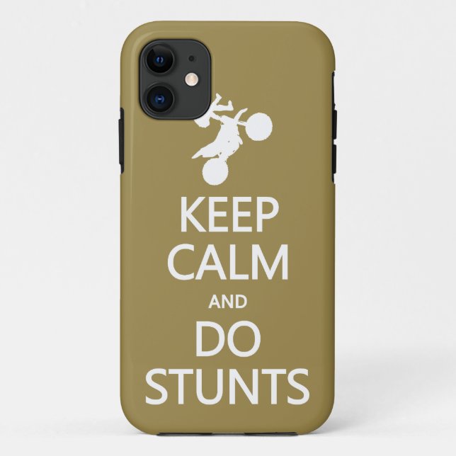 Keep Calm & Do Stunts custom color iPhone case (Back)