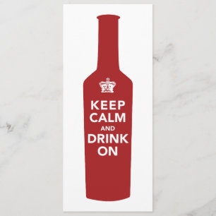 Keep Calm & Drink 30th Birthday Party Invitation