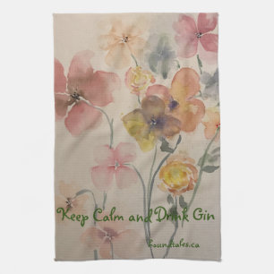 Keep Calm Drink Gin Kitchen Towel
