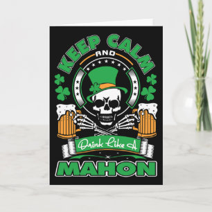 Keep Calm Drink Like Mahon Irish St Patricks Card