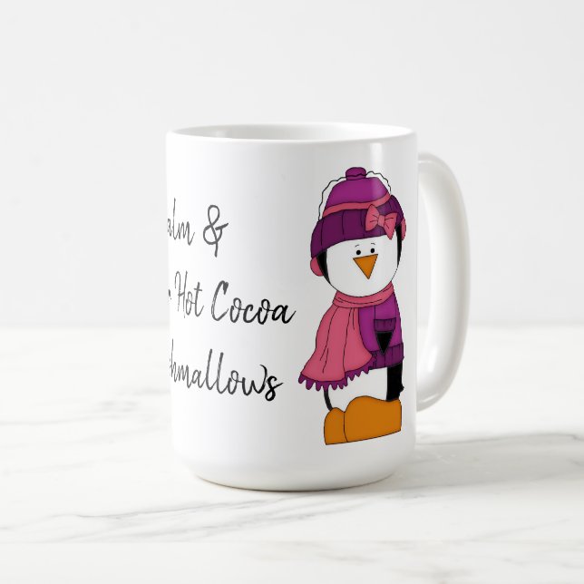 Keep Calm & Drink Your Hot Cocoa - Penguin Coffee Mug (Front Right)