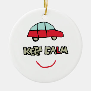 Keep Calm Driving Test Ceramic Tree Decoration