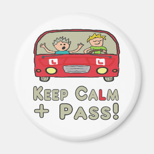 Keep Calm Driving Test Magnet