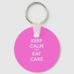 Keep Calm & Eat Cake Key Ring