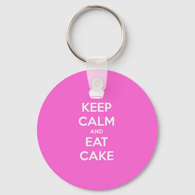 Keep Calm & Eat Cake Key Ring (Front)
