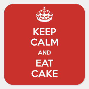 Keep Calm & Eat Cake Sticker