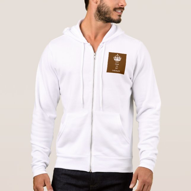 KEEP CALM  EAT  CHOCOLATE HOODIE (Front)