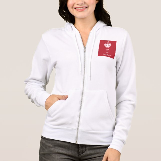KEEP CALM  EAT  CHOCOLATE HOODIE (Front)