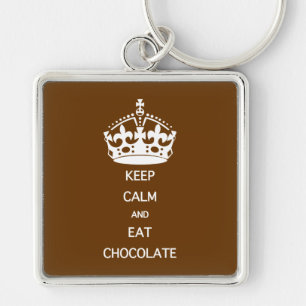 KEEP CALM  EAT  CHOCOLATE KEY RING
