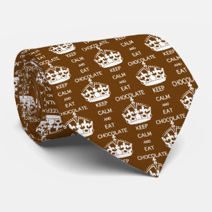 KEEP CALM EAT CHOCOLATE TIE
