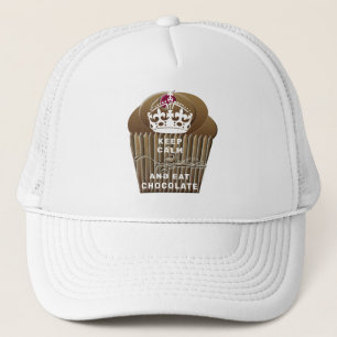 KEEP CALM EAT CHOCOLATE TRUCKER HAT