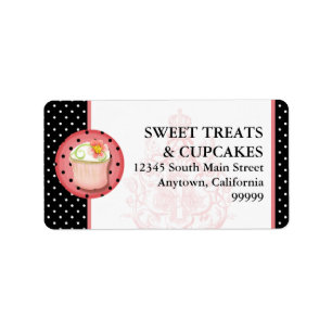 Keep Calm & Eat Cupcakes Bakery Business Address Label