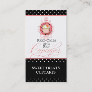 Keep Calm & Eat Cupcakes - Bakery Business Cards