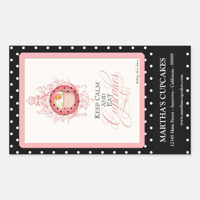 Keep Calm & Eat Cupcakes - Business Branding Seals (Front)