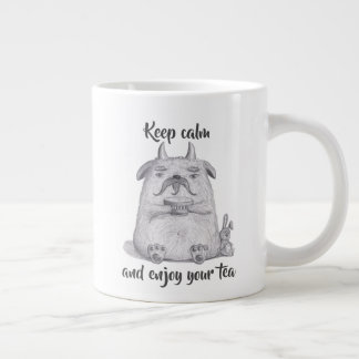 Keep Calm & Enjoy Your Tea/ Personalised/ Monster Large Coffee Mug