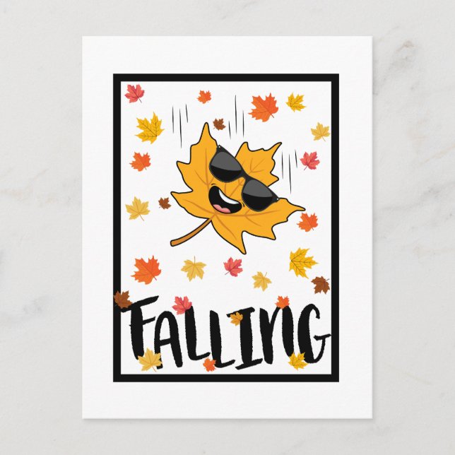 Keep Calm & Fall On Holiday Postcard (Front)