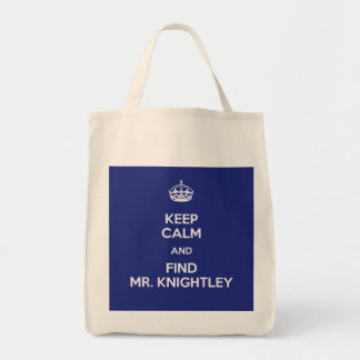 Keep Calm Find Mr. Knightley Emma Jane Austen Tote Bag