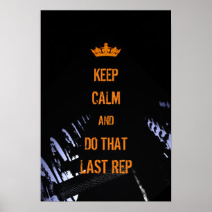 Keep calm funny cover fitness inspired poster