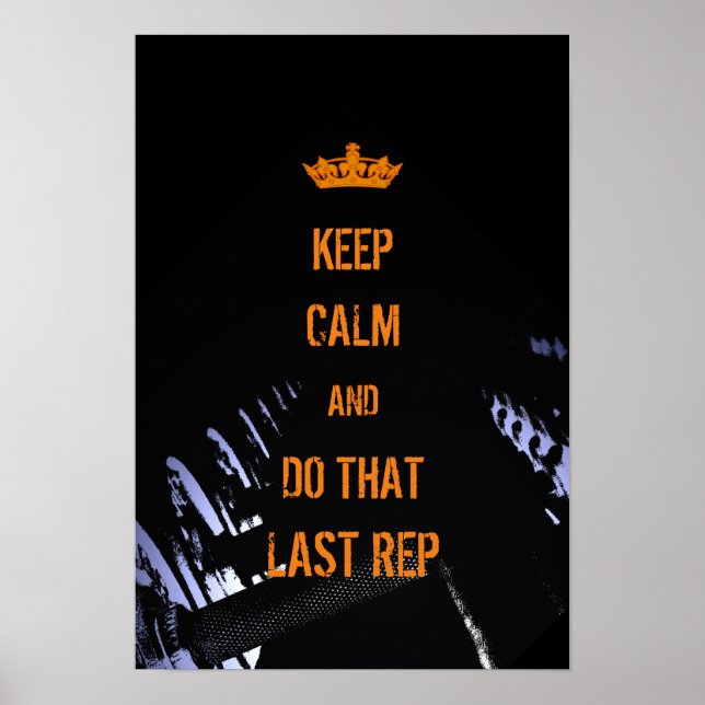 Keep calm funny cover fitness inspired poster (Front)