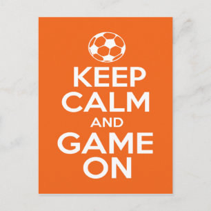 Keep Calm & Game On Postcard