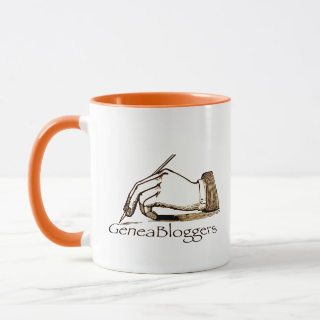 Keep Calm GeneaBloggers Mug (Left)
