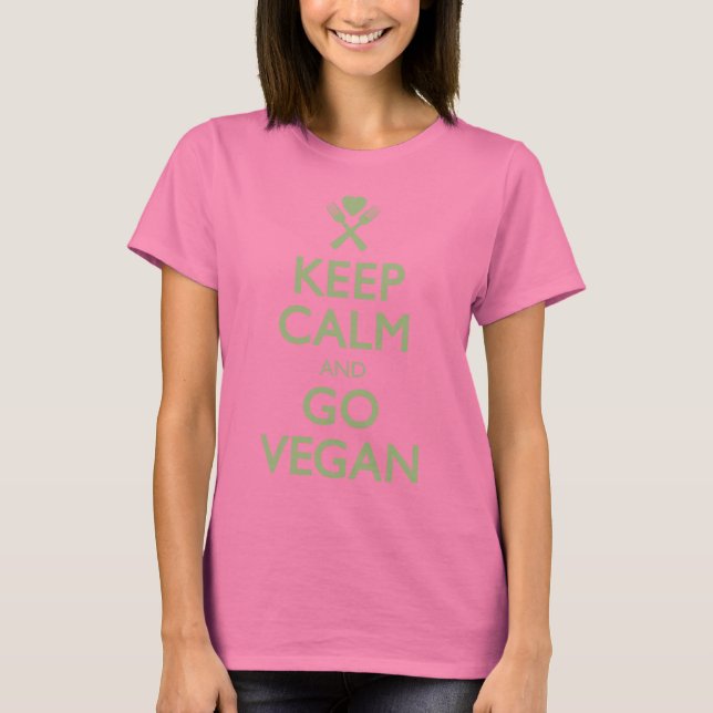 Keep Calm Go Vegan T-Shirt (Front)
