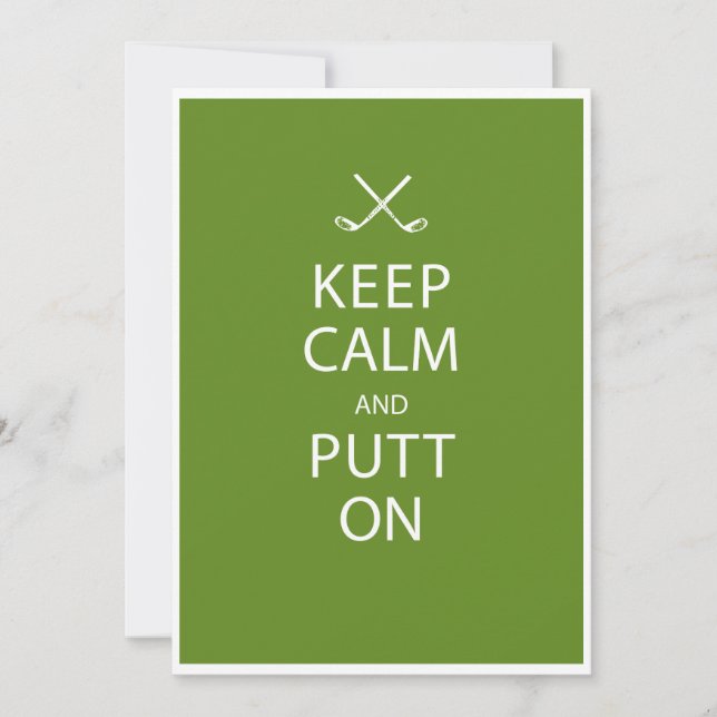 Keep Calm - Golf 40th Birthday Invitation (Front)
