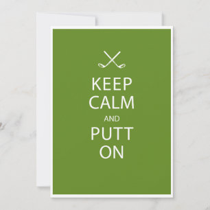 Keep Calm - Golf 40th Birthday Invitation