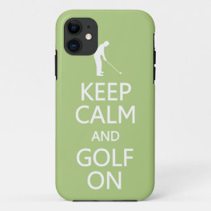 Keep Calm & Golf On custom colour iPhone case