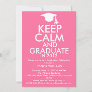 Keep Calm Graduation Invitation