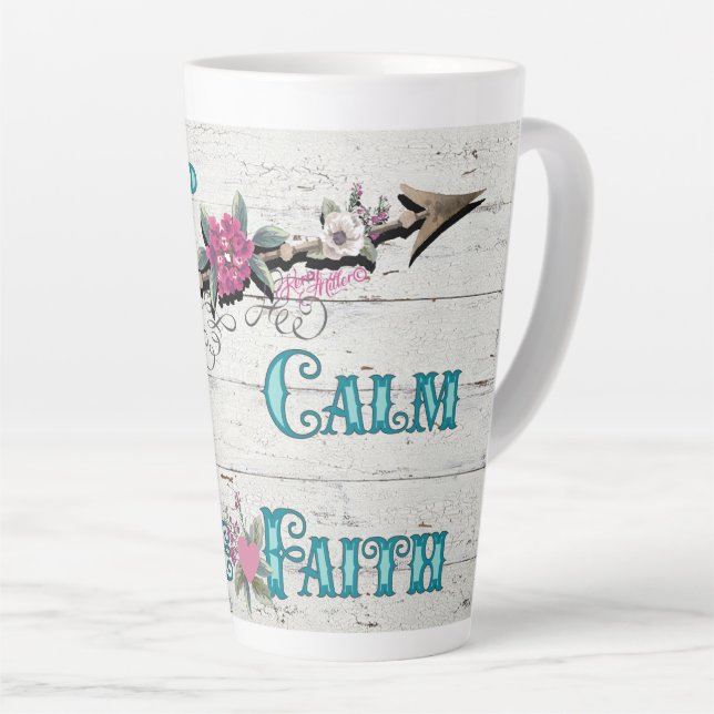 Keep Calm Have Faith Latte Mug (Right Angle)