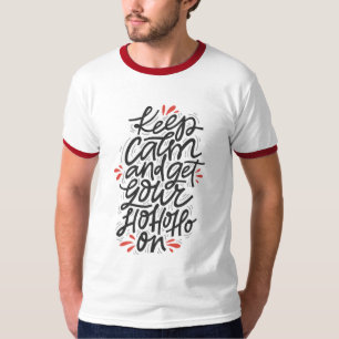 KEEP CALM HO HO HO Men's Christmas Holiday Modern T-Shirt