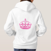 Keep calm hoodie with pink text | Customisable (Back)