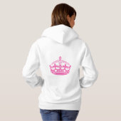 Keep calm hoodie with pink text | Customisable (Back Full)