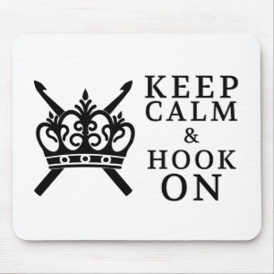 Keep Calm Hook On Crafts / Crown Logo Mouse Mat