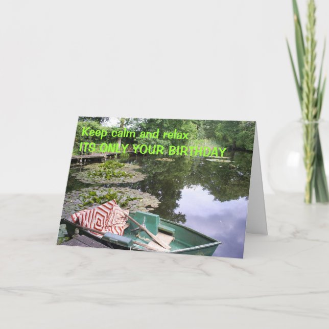 Keep calm, humerous card (Front)