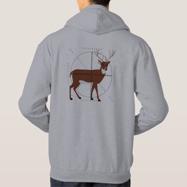 Keep Calm Hunt Deer Venison Shoot Shooting Hunting Hoodie (Back)