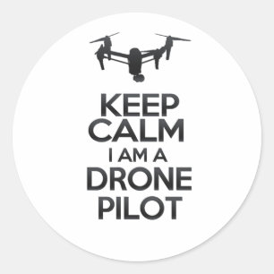 Keep Calm I a.m. Drone Pilot Classic Round Sticker