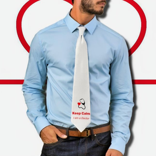 Keep Calm - I am a Doctor  - funny Tie (Creator Uploaded)