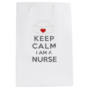 Keep Calm I am a Nurse Medium Gift Bag